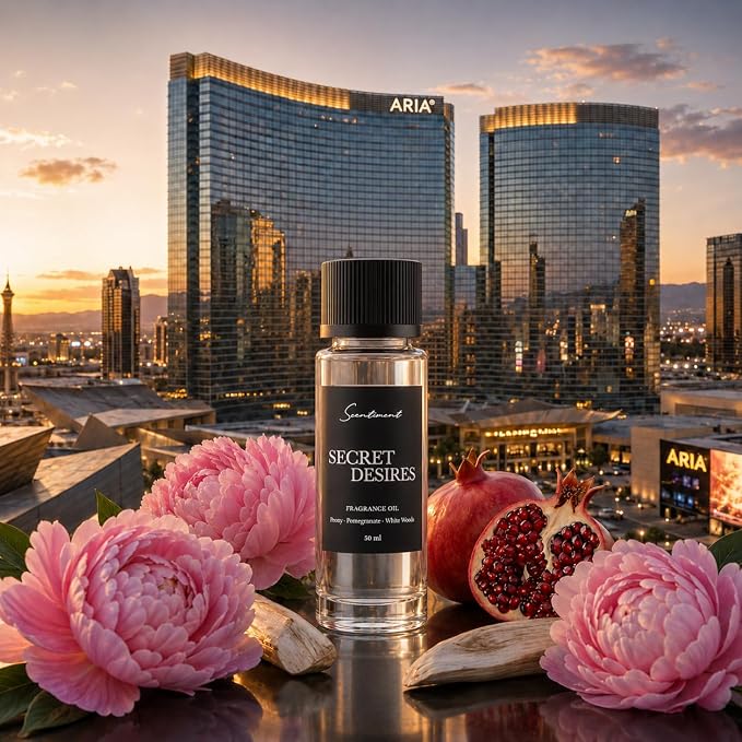 Scentiment Secret Desires Diffuser Oil - Premium Hotel Scent with Notes of Peony, Pomegranate & White Woods Home Scent, Hotel Fragrance Oil Diffuser Refill - 1.69 fl oz (50 mL)