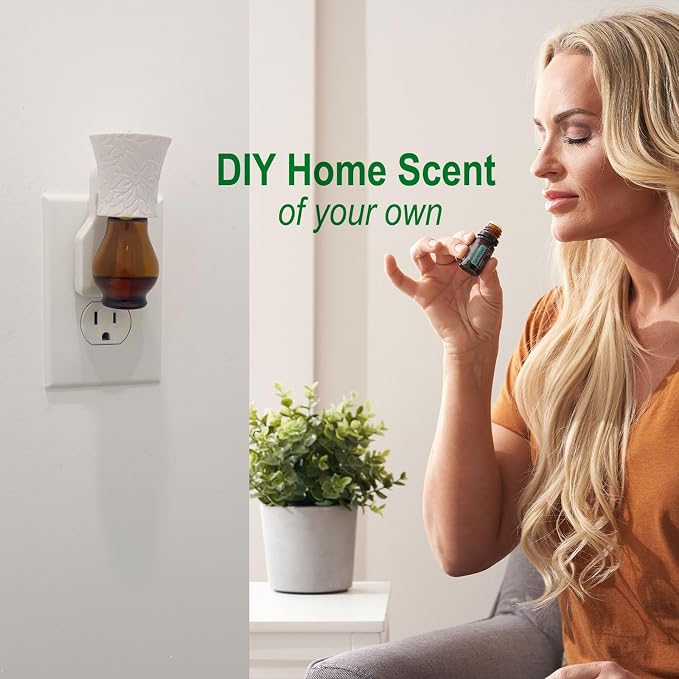 Blank Plug in Air Freshener Polarized Wall Plug Oil Diffuser for DIY Characteristic Home Scent from Natural Essential Oil, EO+Water, Fragrance Refill (4-Set White)