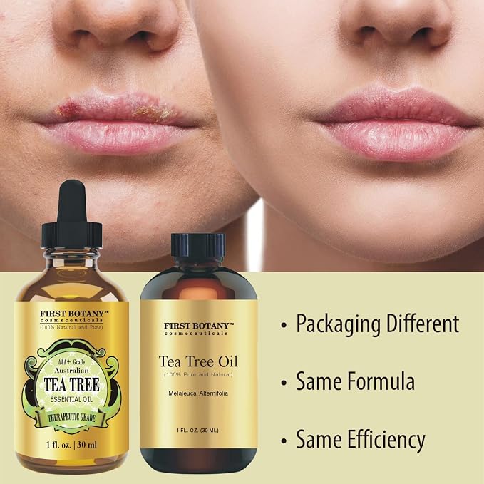 First Botany, 100% Pure Australian Tea Tree Essential Oil with high conc. of Terpinen - A Known Solution to Help in Fighting Acne, Toenail Issues, Dandruff. (1 fl oz) (Pack of 2)