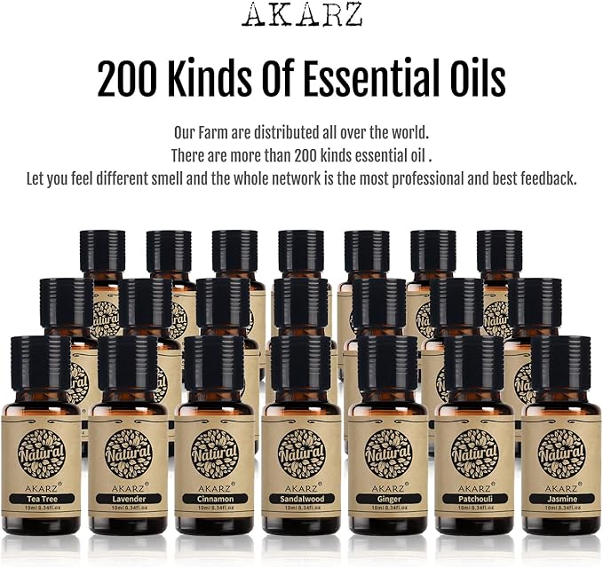 Petitgrain Essential Oil AKARZ Natural Organic Pure Premium Therapeutic Petitgrain Oils for Skin Body Hair Care, Diffuser, Candle,Soap,Making, DIY,Massage Aroma 0.34 Fl Oz (10ml)