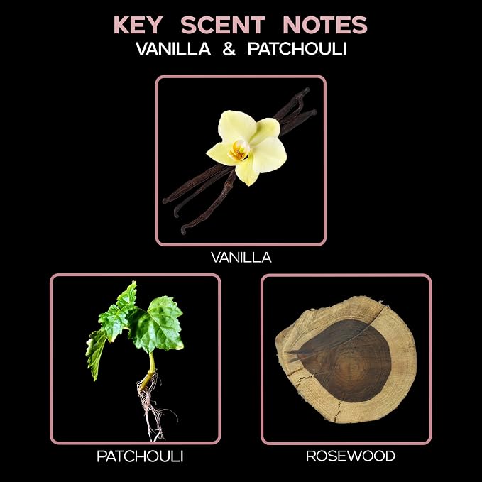 Reed Diffuser Set, Vanilla & Patchouli Scented Oil Diffuser with Sticks, Home Fragrance Accessories for Bathroom Shelf Decor, Aroma Diffusers for Home or Office Fall Decor, USA Made