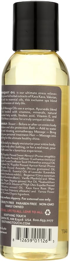 SOOTHING TOUCH Organic Tuscan Bath Body Massage Oil, 4 FZ