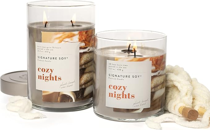 Signature Soy Lidded Cozy Nights Scented Candle Large Jar