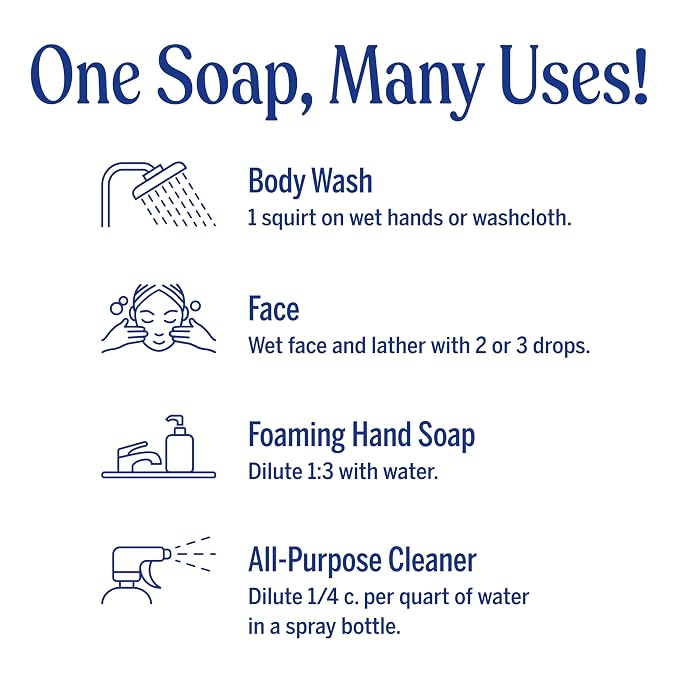 Dr. Bronner's Magic Soap-Pure-Castile Liquid Refill (Eucalyptus, 32 ounce, 1-Pack) - Regenerative Organic Certified Oils, For Body, Hair, Laundry, Pets & Dishes, Concentrated, Vegan, Non-GMO