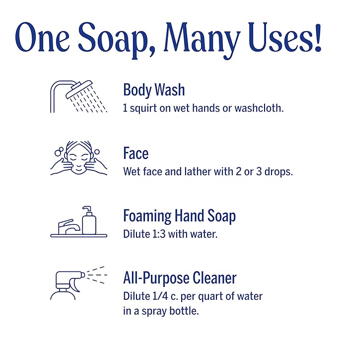 Dr. Bronner's Pure-Castile Liquid Magic Soap Refill - Made with Regenerative Organic Certified Oils, 86% Less Plastic - 18-in-1 Uses for Face, Body Wash, Hand Soap Refill & More - Peppermint, 32oz