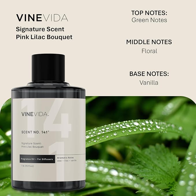 VINEVIDA [16 Oz] Inspired by: Pink Lilac Bouquet; Diffuser Oil Refill | Premium Scent Diffuser Oil for Home | Non-Toxic Fragrance