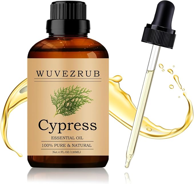 Cypress Essential Oil 120ML - 100% Pure and Natural Oils for Aromatherapy Diffuser - 4 Fl Oz/Cypress