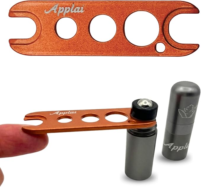 Applairelief - Roll-On Bottle Keys - Essential Oil Roller Ball Remover Tool - Precision Metal Cap Opener for Roller Bottles - Refillable Rollerball Aromatherapy Accessor - Orange