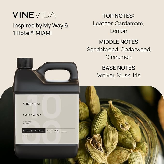 VINEVIDA (32oz) Hotel Fragrance Diffuser Oil - Hotel Scents for Home - Cold Air Diffuser Oil - Essential Oil - Scent Inspired by My Way