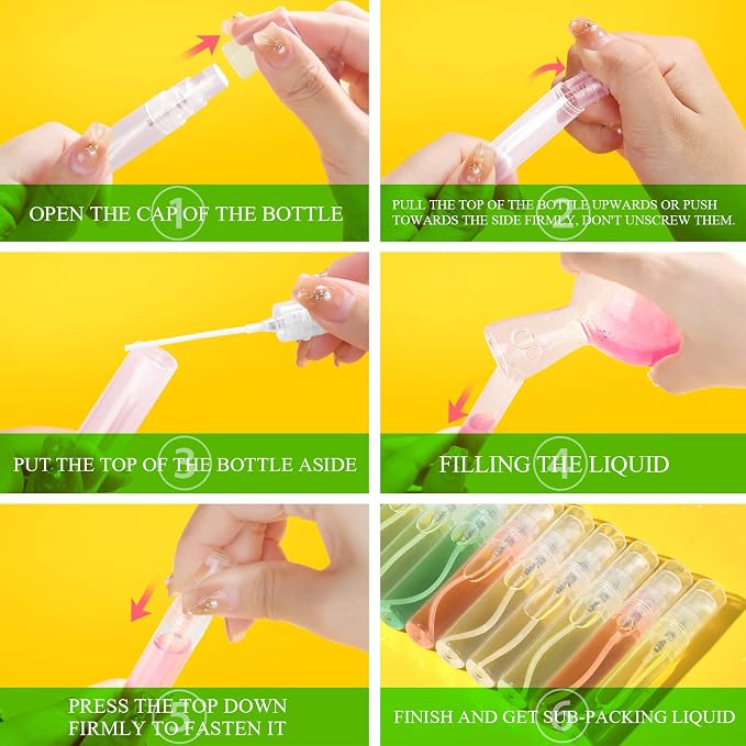 Teenitor Mini Spray Bottle 20Pcs, Perfume Travel Refillable 5ml Spray Bottle Perfume Bottle, Fine Mist Mini Perfume Atomizer, Plastic Perfume Bottles Empty