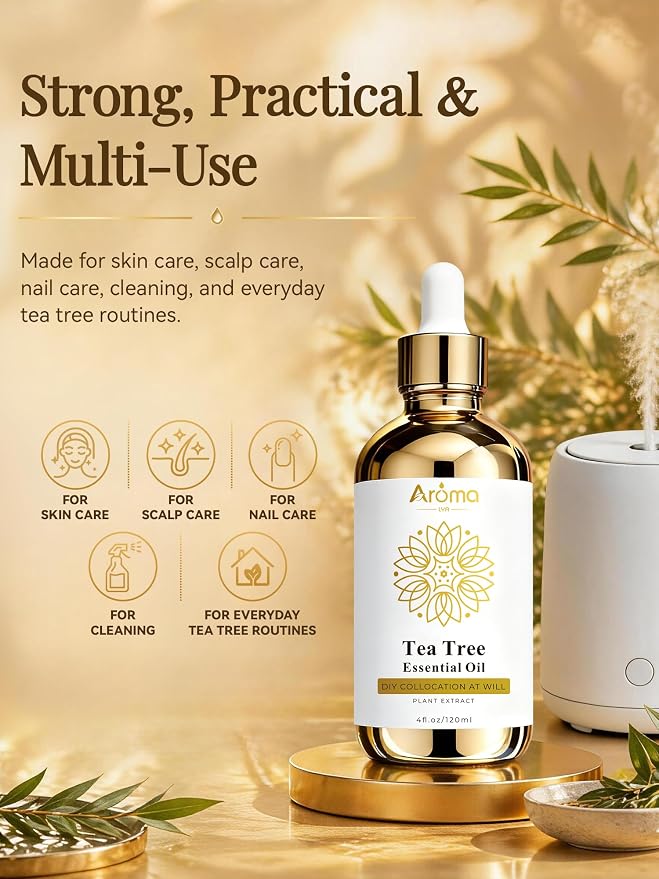 Tea Tree Oil 4 Fl Oz | For Skin & Diffusers & Aromatherapy & Home Care,Candle Making