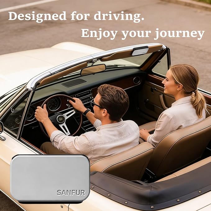 Car Air Freshener - Stone Air Freshener for Visor Clip-Long Lasting Car Odor Eliminator and Scent Diffuser for Cabin, Truck & SUV-2 Clips-Variety 4 Pack(Teak-Amber-Cabana-Open air)