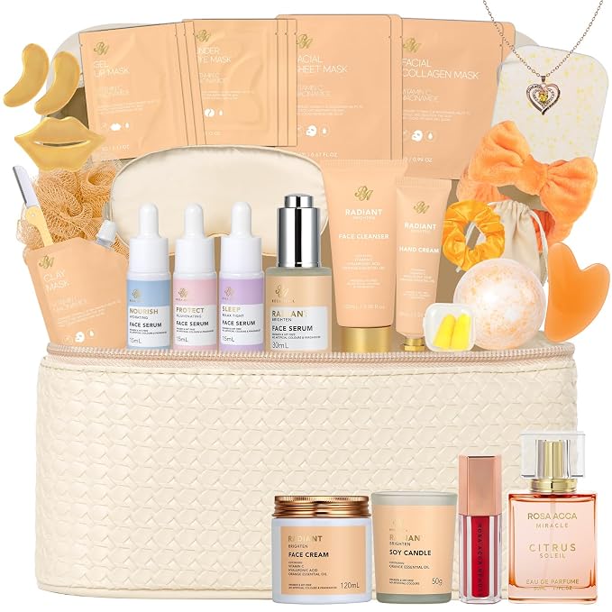 33 Pcs Mother's Day Gift for Mom, Bath & Body Gift Set for Women, Home Spa Kit, Hydrating Skin Care Gift Set, Self Care Basket, Beauty Bag, Valentines, Birthday, Anniversary, Christmas, Wife