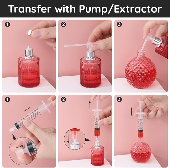 Segbeauty 8pcs Perfume Refill Kit, 10ml 0.34oz Plastic Perfume Travel Extractor Tools, Large Plastic Transfer Pump Funnel Dropper Scent Dispenser Transfer Tool Set for Refillable Cologne Atomize