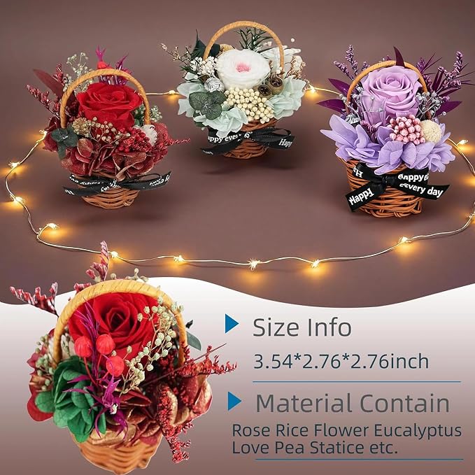Small Bouquet Car Air Freshener Vent Clips Mini Fresh Flower Bouquet Air Conditioning Outlet Perfume Clip Decoration Essential Oil Diffuser Vent Clip Auto Interior Accessories for Car Decor