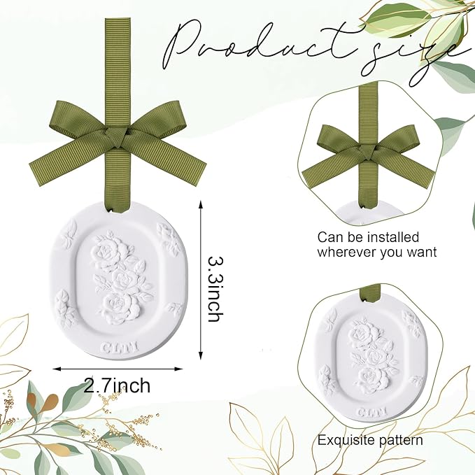 6 Pcs Passive Diffusers for Essential Oils 6 Aroma Flower Car Passive Essential Oil Diffuser for Room Cars Bathroom Home Office Travel Non Electric Sleep Relieves Stress(Classic,2.7 x 3.3'')
