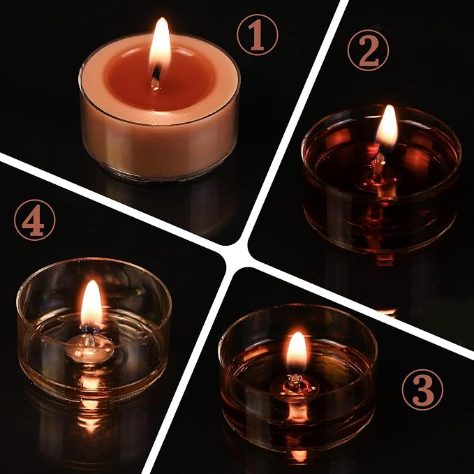 DEYBBY Natural Velvet Wood Scented Soy Wax Tealight Candles Bulk, Aromatherapy Luxury Tea Candle Set of 24-4 Hour Burning Great Gift