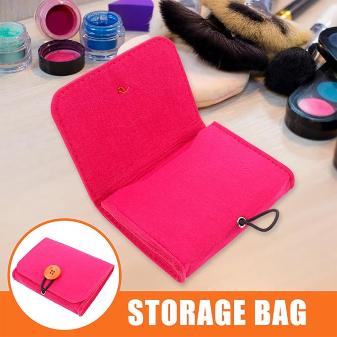 Essential Oil Organizer Bag Felt Portable Small Travel Storage Pouch with Compartments for Aromatherapy Bottles Perfume Holder