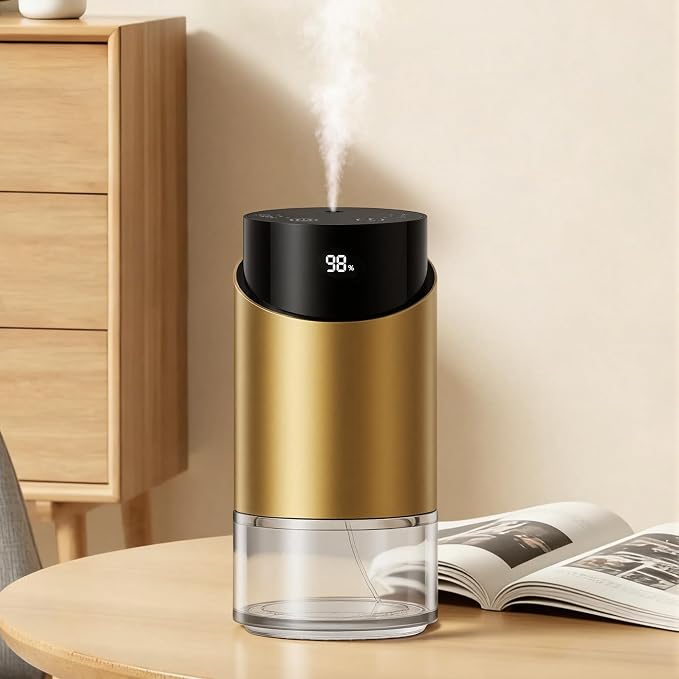 Waterless Essential Oil Diffuser Aromatherapy Scent Diffusers for Home Large Room, Bedroom, Car, Office, Battery Operated Mini Portable Air Freshener, 3 Countdown Timers & 3 Mist Levels
