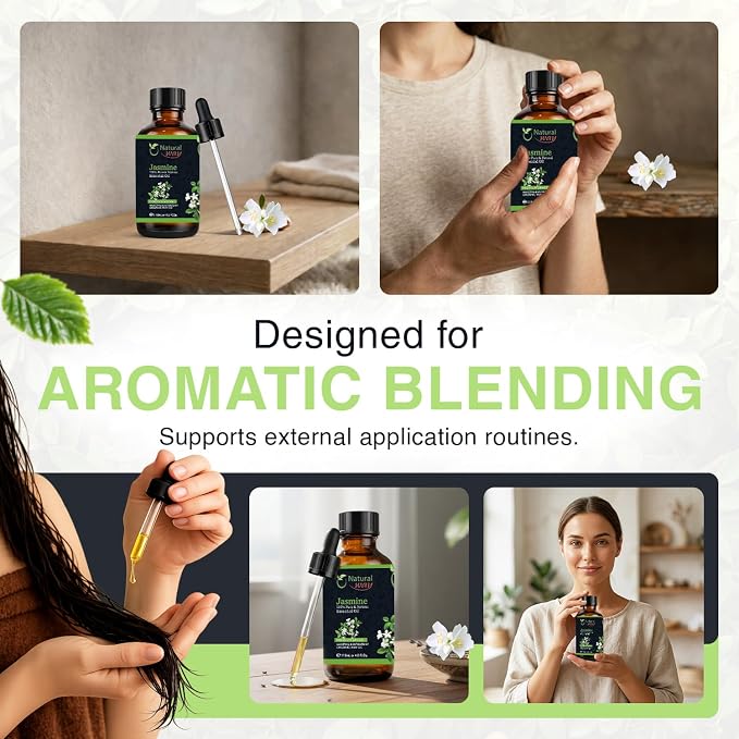 Essential Oil | Pure Aromatherapy Oil for Diffusers, Hair Growth, Skin, Scalp Care, Massage | Refreshing Hair Oil for Women & Men | Essential Oil for Diffuser (Jasmin)