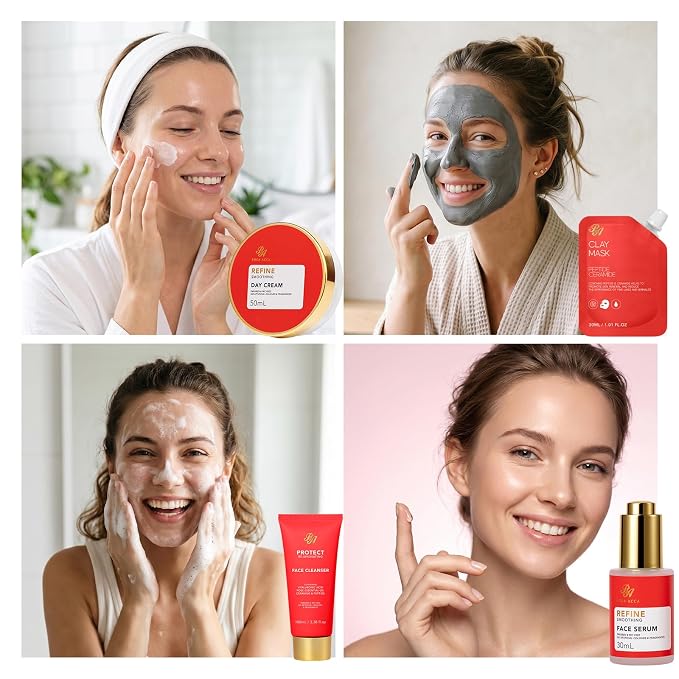 Gifts for Women, 32 Pcs Red Rose Bath and Body Basket Gifts for Women, Hydrating Face Skin Care Kit, Home Spa Self Care Gifts Basket Set, Birthday, Christmas, Mother's Day, Bridal Shower, Anniversary