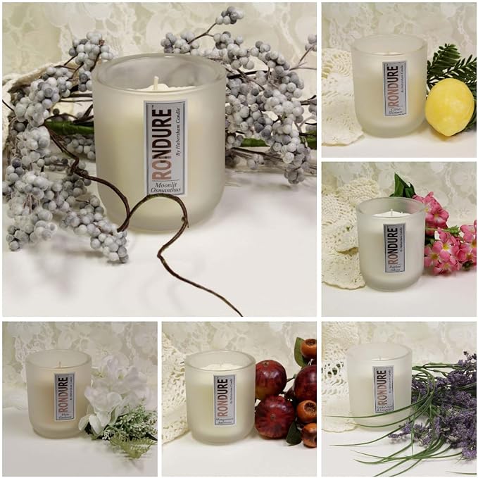 Habersham Rondure Candle – Moonlit Osmanthus Scented Candle, Up to 55 Hours Burn Time, Authentic and Long Lasting Fragrance, Soy Blend Wax, 9.5 oz Glass Jar Candle