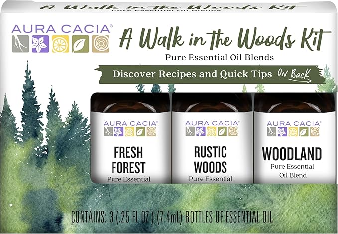 Aura Cacia Walk in the Woods Kit, Essential Oil Kits | 0.75 Fl Oz (Pack of 1)