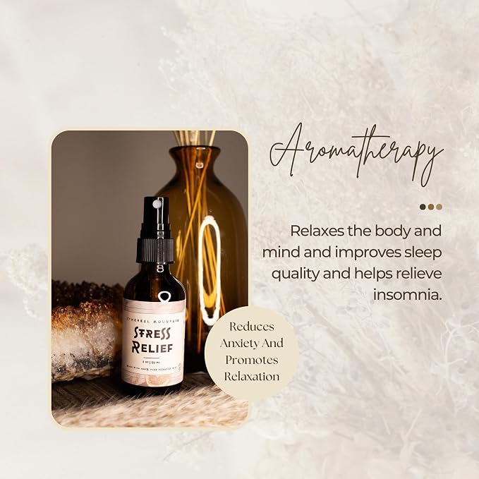 Stress Relief Pillow Spray, Lavander & Chamomile 100% Natural 2.0 Oz. Spray, Aromatherapy, Gifts for Her, Birthday Gifts, Gift Ideas, New Mom Gifts
