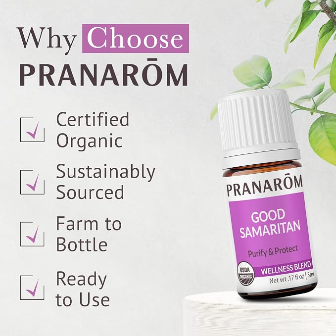 Pranarom - Good Samaritan Essential Oil Blend (5ml) - Cinnamon Leaf, Lemon, Rosemary, Eucalyptus, Clove Bud - 100% Pure Essential Oil for Diffusing and Cleaning | USDA and ECOCERT Certified Organic