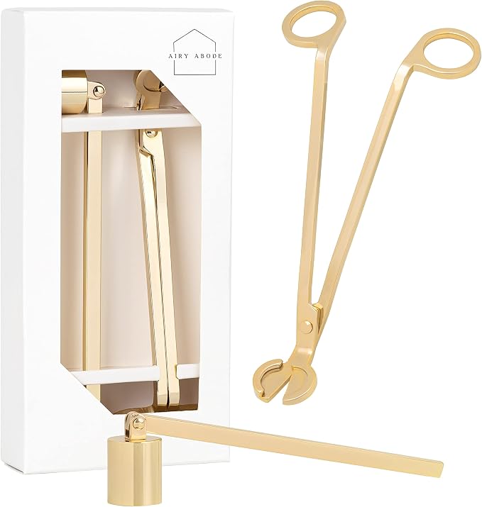 Airy Abode Candle Wick Trimmer and Candle Snuffer Accessory Set – Pick Your Color