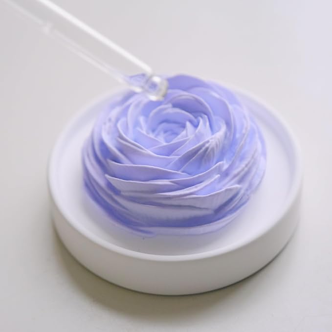 Essential Oil Passive Flower Diffuser -Non-Electric Peony Flower Porcelain Aromatherapy Diffusers for Small Mini Room, Desk Decorative, Bathroom (Purple, Rose)