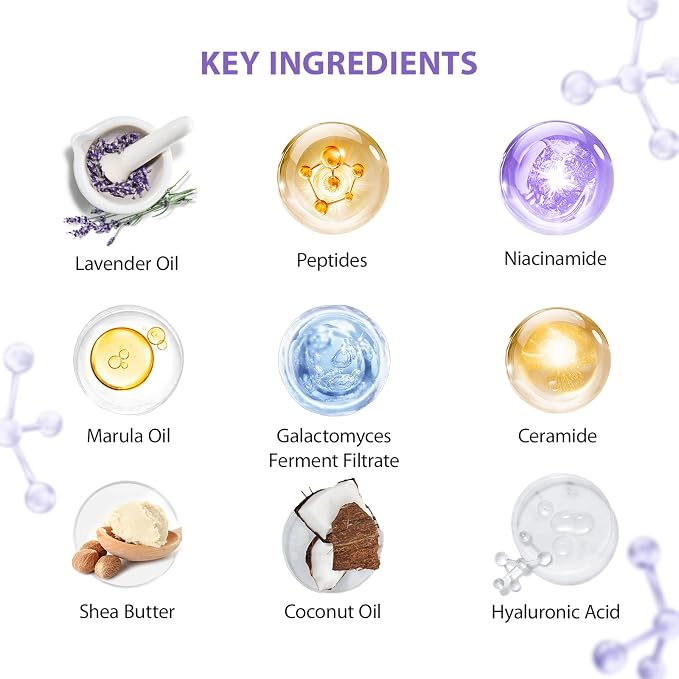 25 Pcs Mother's Day Gift, Lavender Bath & Body Gift Basket Set for Women, Hydrating Skin Care Set, Self Care Home Spa Gifts, Cosmetic Bag, Necklace, Christmas, Birthday, Anniversary, Wife