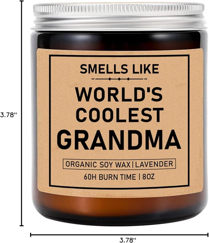 Smells Like World's Coolest Grandma Candle - Grandma Soy Candle - Funny Grandma Gift Candle - Mother's Day Gift - Smells Like Candle - Candle for Grandma - Happy Mother's Day