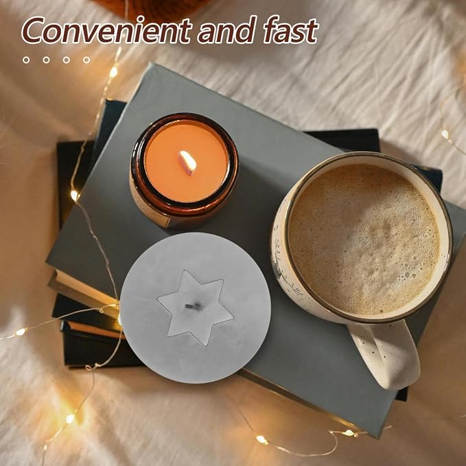 Amosfun Candle Snuffer with Handle Portable Candle Extinguisher Lid for Scented Tea Light Jar Candles Safe Flame Put Out Tool 3.14 X 3.14 X 0.98 Inch