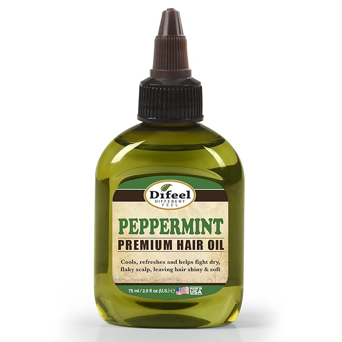 Difeel Premium Natural Hair Oil - Peppermint Oil 2.5 ounce