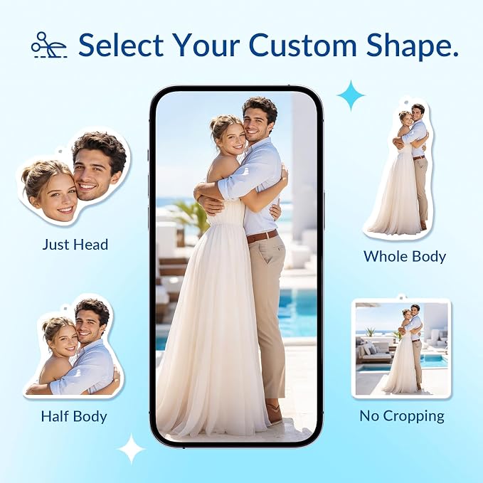 Custom Air Fresheners with Picture for Car | Personalized Photo Gift; Double-Sided Print; Hanging Ornament; Scent Choice Available; Custom Shape