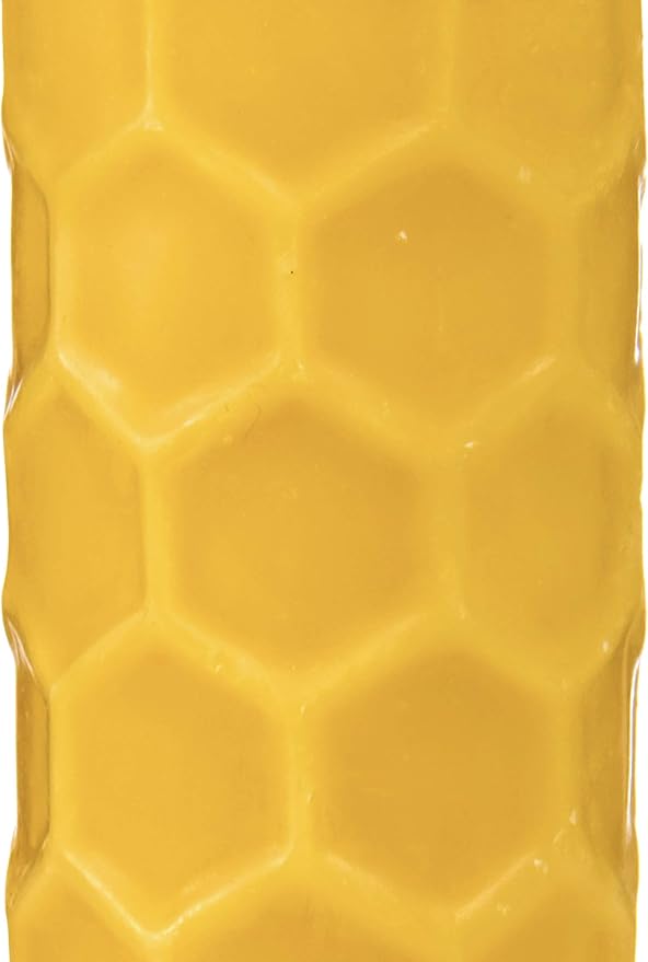 Honeycomb Beeswax Pillar Candle - 2x6 Tall - 100% Pure Beeswax Candles, 60 Hours - Natural Yellow - Dripless, Smokeless, Unscented - for Home Decor, Gifts - 1 Pack - Alternative Imagination