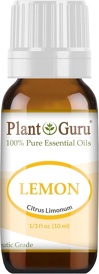 Lemon Essential Oil 10 ml 100% Pure Undiluted Therapeutic Grade Cold Pressed from Fresh Lemon Peel, Great for Aromatherapy Diffuser, Relaxation and Calming, Natural Cleaner.