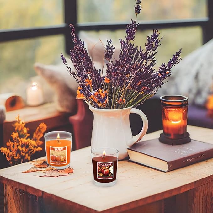 20 Packs Scented Aromatherapy Candle with 10 Fragrances, 1.8 Oz Soy Votive Candle for Home Decoration, Candle Gifts Baskets for Christmas Thanksgiving Anniversary