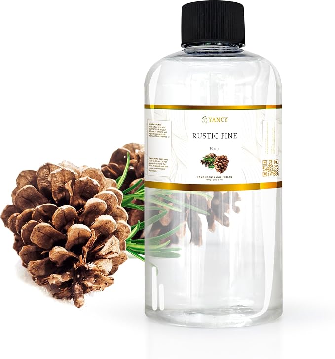 YANCY Pine Luxury Collection Fragrance Oil (8 oz), Fresh Evergreen Aroma, Ideal for Diffusers, Oil Burners & Aroma Lamps, Crisp Outdoorsy Scent for Winter Vibes