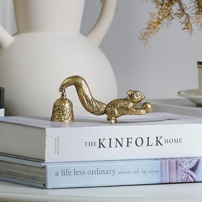 NIKKY HOME Candle Snuffer, Vintage Candle Extinguisher with Squirrel Decorative Metal Candle Snuffers with Long Handle Candles Accessory Candles Accessories Gift