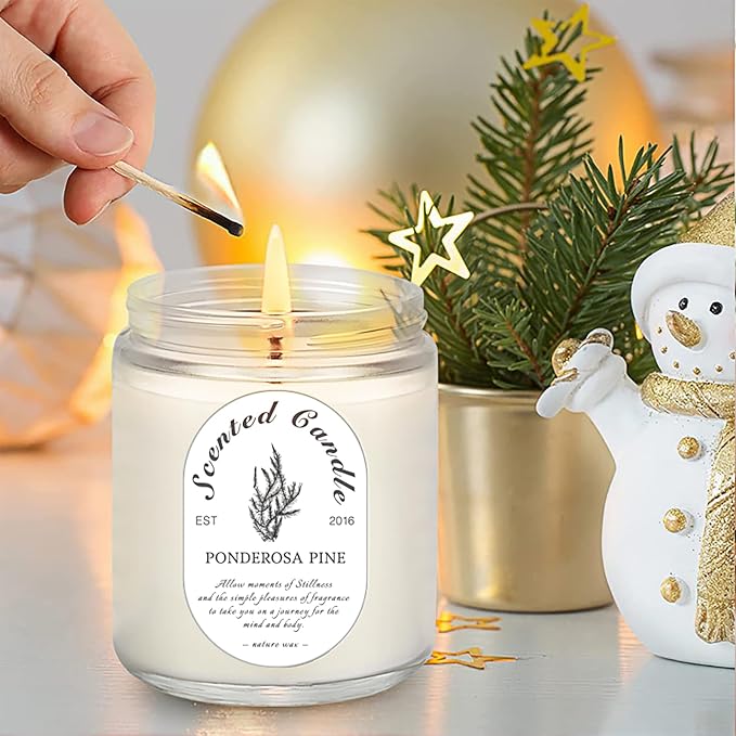 Scented Candle Gift Set, 4 Pack Soy Wax Scented Candles for Home – Lavender, Sage & Ponderosa Pine – Aromatherapy Candles for Relaxation, Stress Relief & Gifts for Women