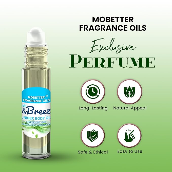 MOBETTER FRAGRANCE OILS Fresh & Breezy Fragrance Body Oil for Unisex