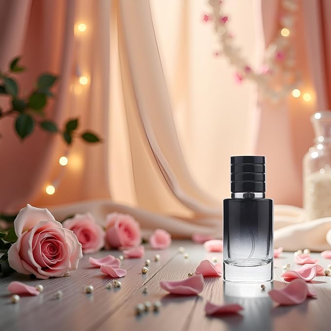 Black Perfume Atomizer Portable High-Grade Glass Spray 30ml Refillable Small Bottle Travel Cosmetics Outdoor Dispensing Mini Spray Bottle,Refillable Containers,Refillable Cosmetic Spray Bottles
