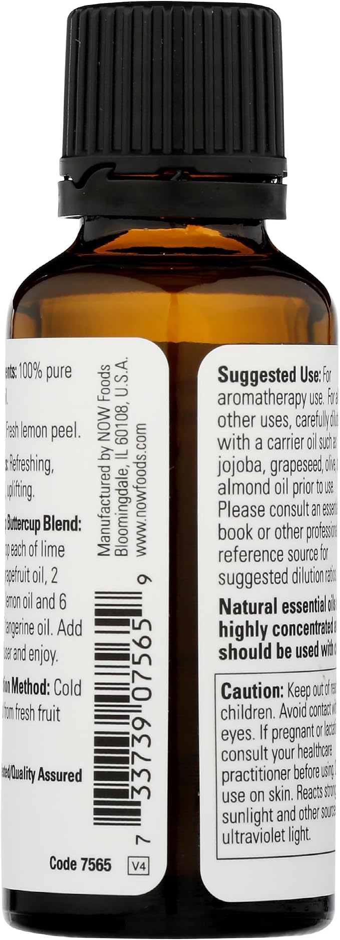 Now Foods Essential Oils Lemon, 1 fl oz 30 ml (7565)