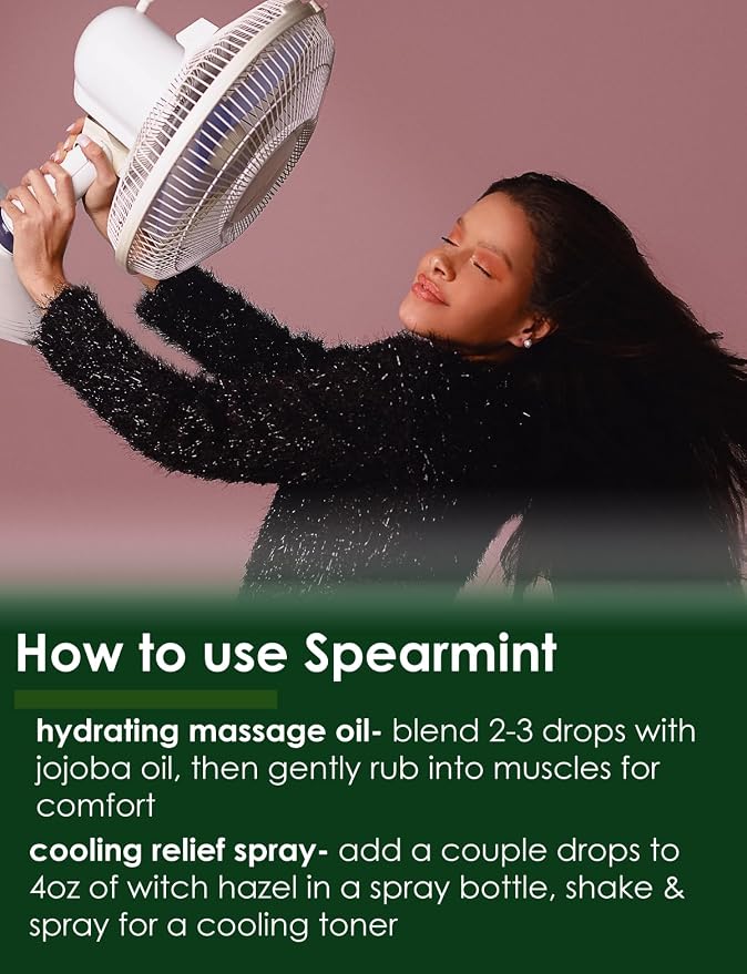 Spearmint Essential Oil - 32 fl oz - 100% Pure Essential Oil - Aluminum Bottle - Greenhealth