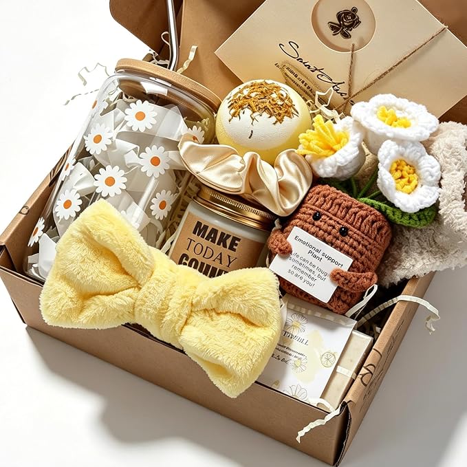 Thoughtful Meaningful Spa Gift Set, Women Care Package Ideal Birthday Get Well Soon Sympathy Gift for Mom Sister Daughter Teen Friend, Emotional Support Present for After Surgery Recovery