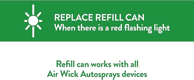 Air Wick Automatic Air Freshener Spray Refill, 1ct, Fresh Waters, Odor Neutralization, Essential Oils