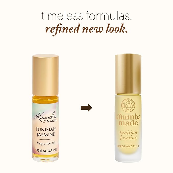 Kuumba Made Tunisian Jasmine Fragrance Oil, Long-Lasting Scented Oil Perfume Roller, Vegan, Alcohol-Free, 0.15 Fl Oz
