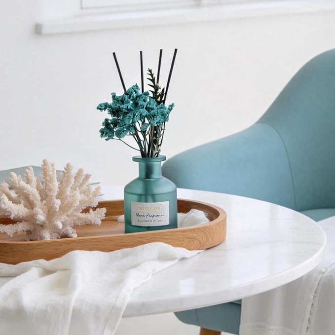 Reed Diffuser Set,Scent Diffuser with Sticks, Home Fragrance, Reed Diffuser for Bathroom, Shelf Decor, 4.06oz Bellflower